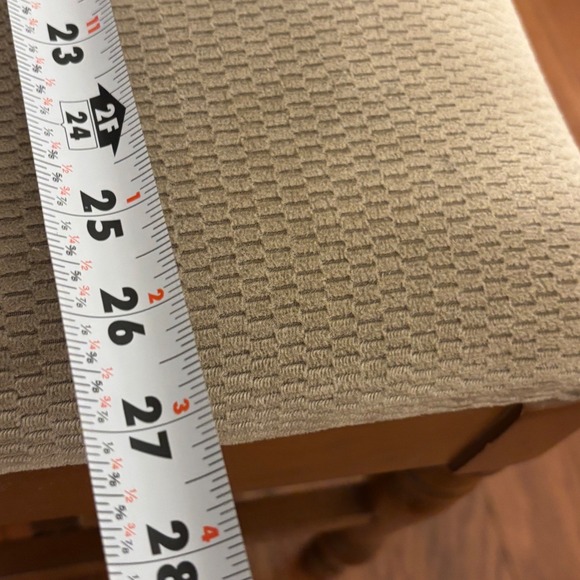 Vintage Gossip Bench Wooden Chair Desk Storage Shelf Telephone Table Tan cushion - Picture 14 of 16